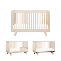 HUDSON 3-IN-1 CONVERTIBLE CRIB WITH TODDLER BED CONVERSION KIT - WASHED NATURAL