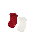 2 PACK FRILL POINTELLE SOCKS