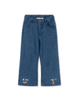 ELBA FLARED JEAN SEQUIN CHERRY