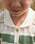 POINTELLE KNIT BUTTON DOWN