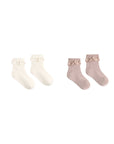 LACE TRIMMED 2-PACK SOCKS