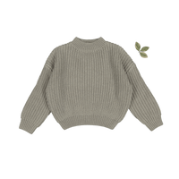 Gray ribbed sweater on a transparent background
