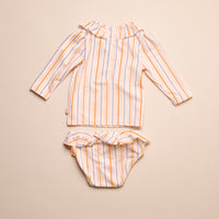 STRIPE RASHGUARD AND BOTTOM SET