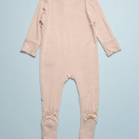 BAMBOO ZIP FOOTIE - KHAKI