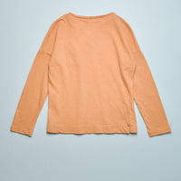 LINEN BLEND TEE - CARAMEL