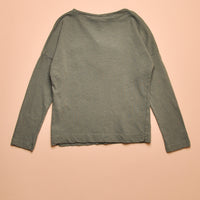 LINEN BLEND TEE - KHAKI