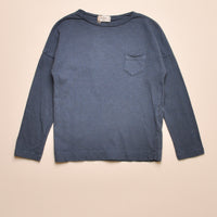 LINEN BLEND TEE - MIDNIGHT