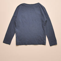 LINEN BLEND TEE - MIDNIGHT