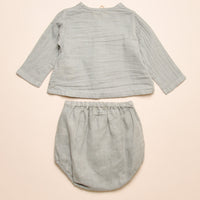WRAP TOP & BLOOMER SET - EUCALYPTUS