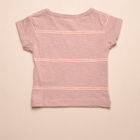 ROLL SLEEVE STRIPE BABY TEE