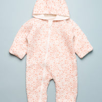 MICRO-QUILTED COVERALL - CAMEO ROSE