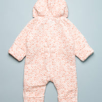 MICRO-QUILTED COVERALL - CAMEO ROSE