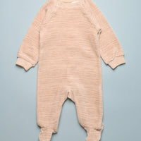 VELOUR STRIPE FOOTIE