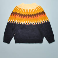 BAE WOOLEN SWEATER - NAVY/MUSTARD