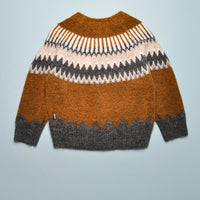 BAE WOOLEN SWEATER - BROWN/GREY