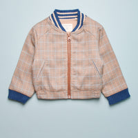 HOUNDSTOOTH BOMBER JACKET