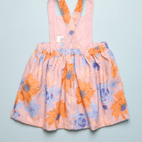 FLORAL PINAFORE/SKIRT AND TOP SET