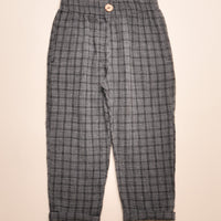 CHECKED GAUZE TROUSERS