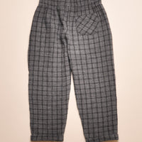 CHECKED GAUZE TROUSERS