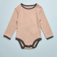 RIB CONTRAST ONESIE - TAUPE