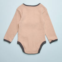RIB CONTRAST ONESIE - TAUPE