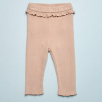 RUFFLE RIBBED LEGGINGS