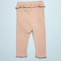 RUFFLE RIBBED LEGGINGS
