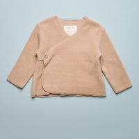 POLAR FLEECE WRAP JACKET - TAUPE