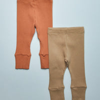 THE RIBBED LEGGING - CINNAMON