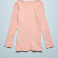 THE RIBBED TOP - ANTIQUE ROSE