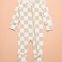 CHECKERED BAMBOO COVERALL
