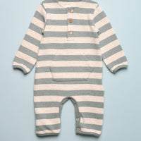 STRIPE KNIT COVERALL