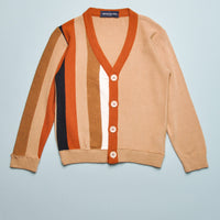 HALF STRIPE CARDIGAN