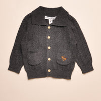 COLLARED KNIT CARDIGAN