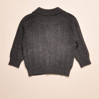COLLARED KNIT CARDIGAN