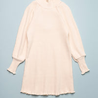 TESSA RIBBED HIGH NECK DRESS