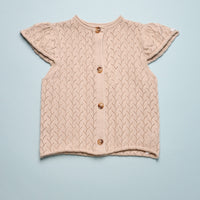JUNE POINTELLE CARDIGAN - LAVENDER BROWN