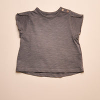 TULIP SLEEVE TEE - CHARCOAL