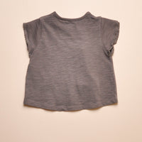 TULIP SLEEVE TEE - CHARCOAL