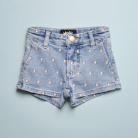 ALVIRA DOTS DENIM SHORTS
