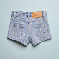 ALVIRA DOTS DENIM SHORTS