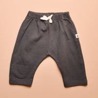 STRETCHY PULL-UP PANTS - CHARCOAL