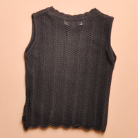 COMELY KNIT TOP - CHARCOAL