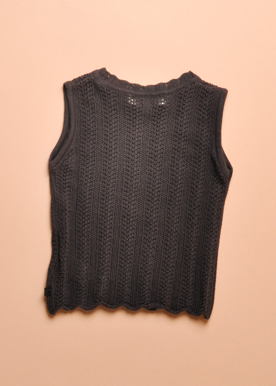 COMELY KNIT TOP - CHARCOAL
