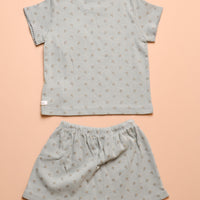 BERRYBERRY TWINSET - BLUE GREY