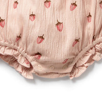 STRAWBERRY KISSES ORGANIC PLAYSUIT