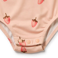 STRAWBERRY KISSES CUTWORK SWIMSUIT