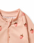 STRAWBERRY KISSES ZIP SWIMSUIT