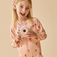 STRAWBERRY KISSES ZIP SWIMSUIT