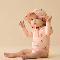 STRAWBERRY KISSES ZIP SWIMSUIT